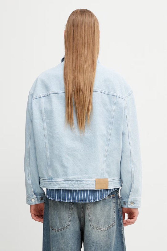 Odzież Maison Kitsuné kurtka jeansowa męska QM02106WD4022 niebieski