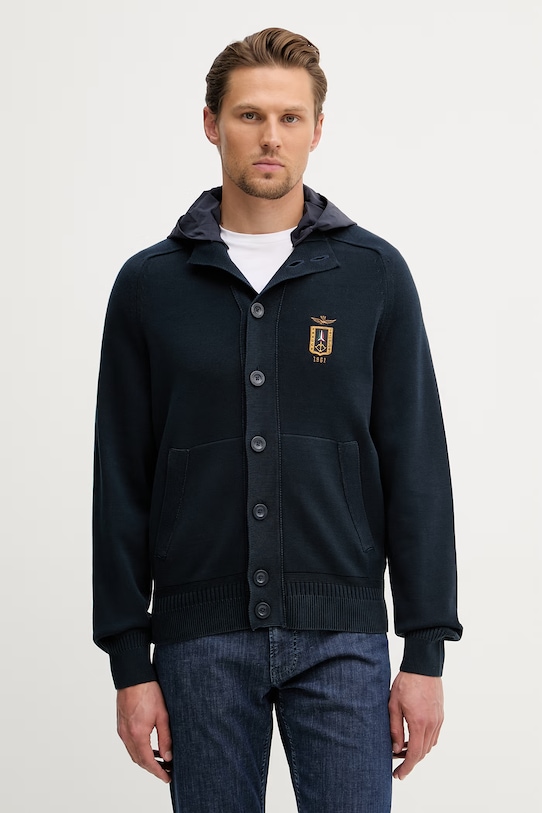 Aeronautica Militare kardigan męski granatowy AM1387UL00933