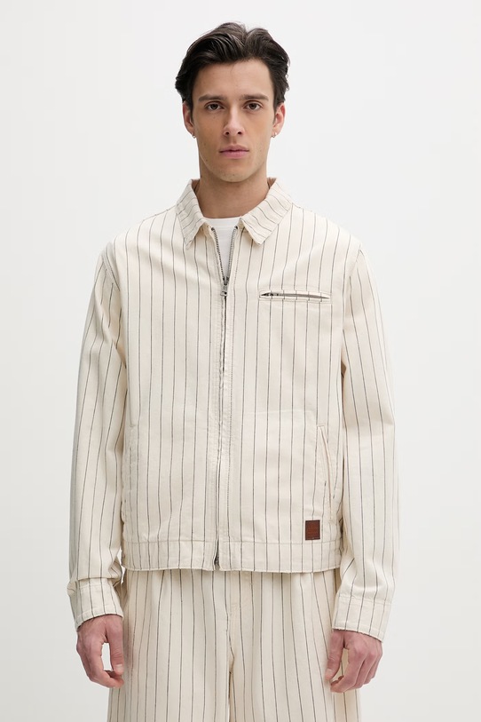 Guess Jeans kurtka męska bawełniana beżowy M6GN70.D7961