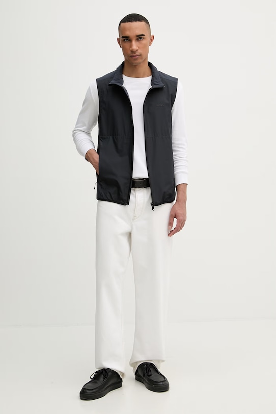 BOSS Green bezrękawnik męski 50554187 granatowy SS26