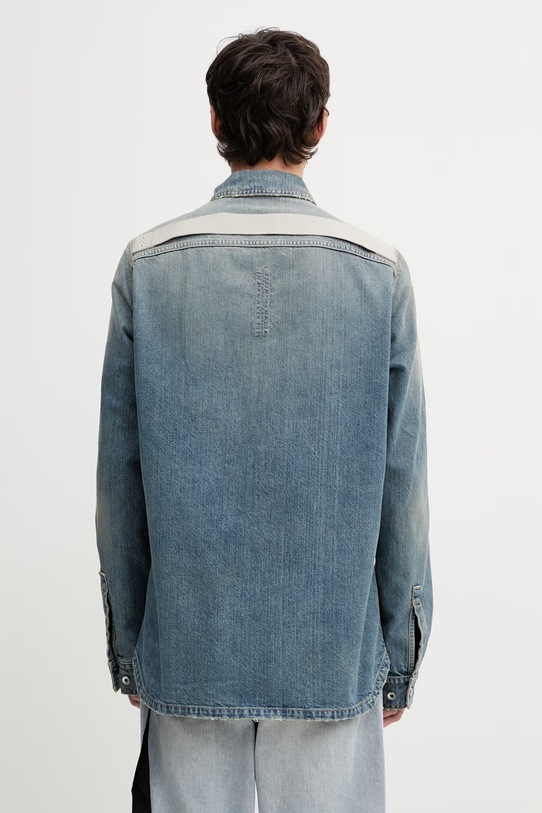 Odzież Rick Owens DRKSHDW kurtka jeansowa męska DU01F4755.DWB niebieski