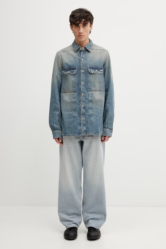 Rick Owens DRKSHDW kurtka jeansowa męska DU01F4755.DWB