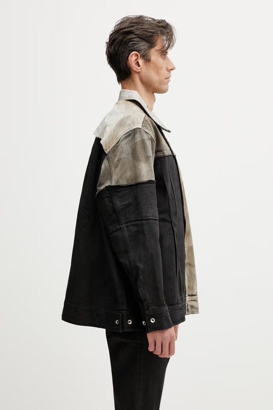 Rick Owens DRKSHDW Jumbo Worker krótka kurtka jeansowa męska brązowy DU01F4761.COMW1A