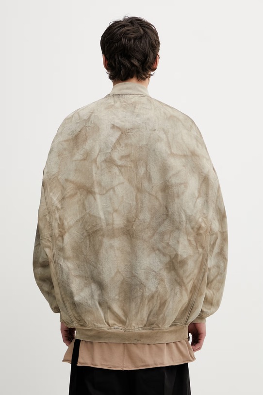 Odzież Rick Owens DRKSHDW Jumbo Flight bomberka bawełniana męska DU01F4776.DST brązowy