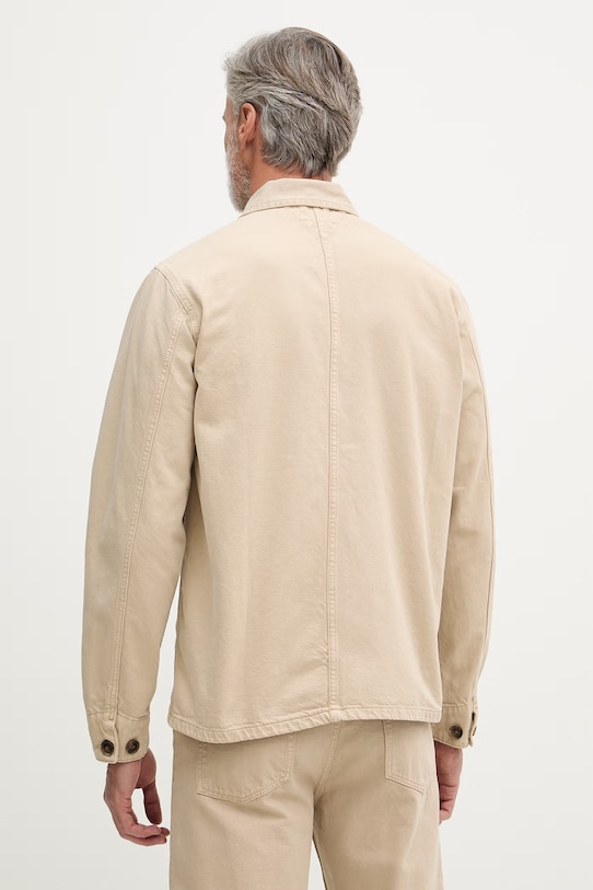 Дрехи Tommy Hilfiger яке тип риза мъжко от памук MW0MW42333 бежов