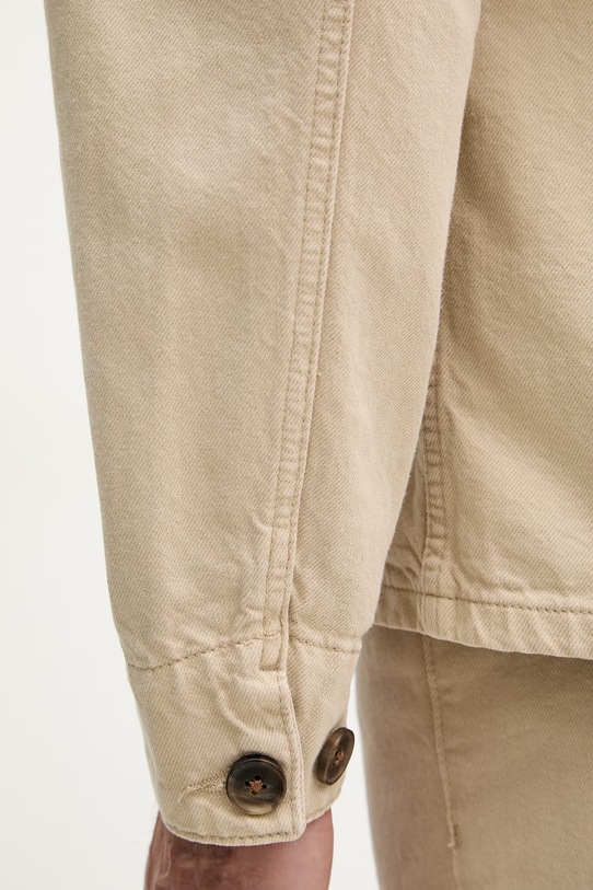 Tommy Hilfiger яке тип риза мъжко от памук MW0MW42333 бежов