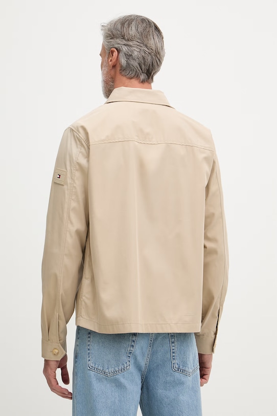 Oblečenie Tommy Hilfiger prechodná bunda pánska s bavlnou MW0MW38712 béžová
