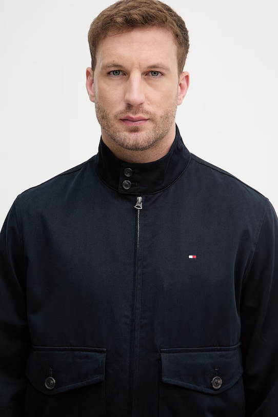 Tommy Hilfiger prechodná bunda pánska tmavomodrá MW0MW42507