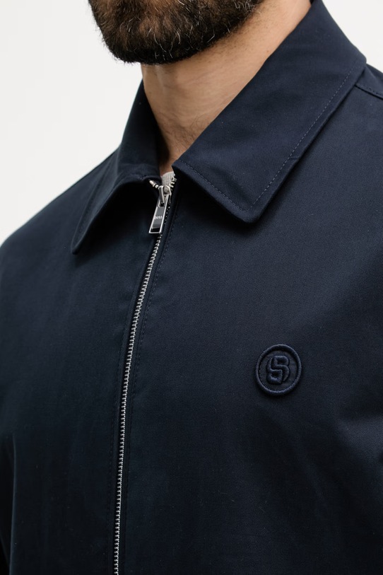 BOSS kratka jakna za muškarce od pamuka s elastanom Carinho 50563156 mornarsko plava