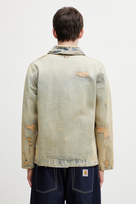 Odzież Kenzo WorkwearJacket kurtka jeansowa męska FG55DV1146Q8 beżowy