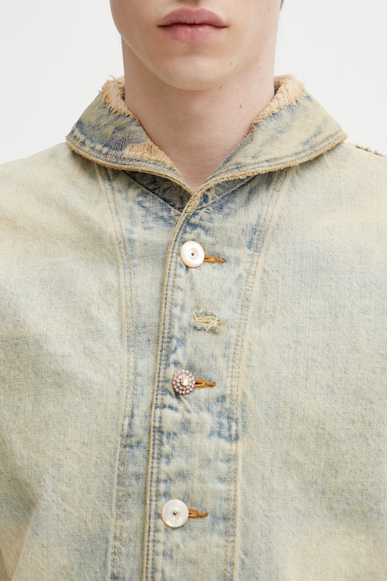 Kenzo WorkwearJacket kurtka jeansowa męska beżowy FG55DV1146Q8