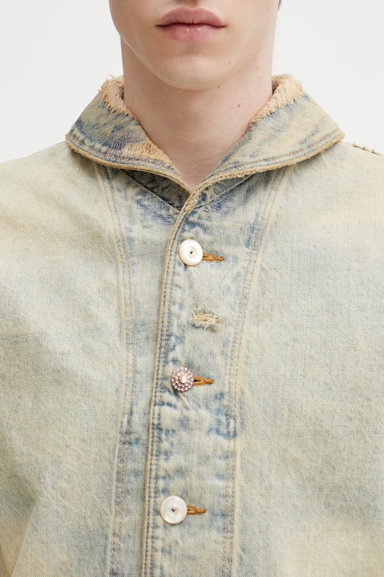 Kenzo WorkwearJacket kurtka jeansowa męska beżowy FG55DV1146Q8