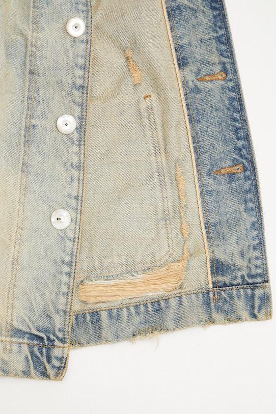 Kenzo WorkwearJacket kurtka jeansowa męska FG55DV1146Q8 beżowy