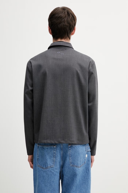 Odzież Filling Pieces kurtka z dodatkiem wełny Twill Wool 422560500247.170 szary