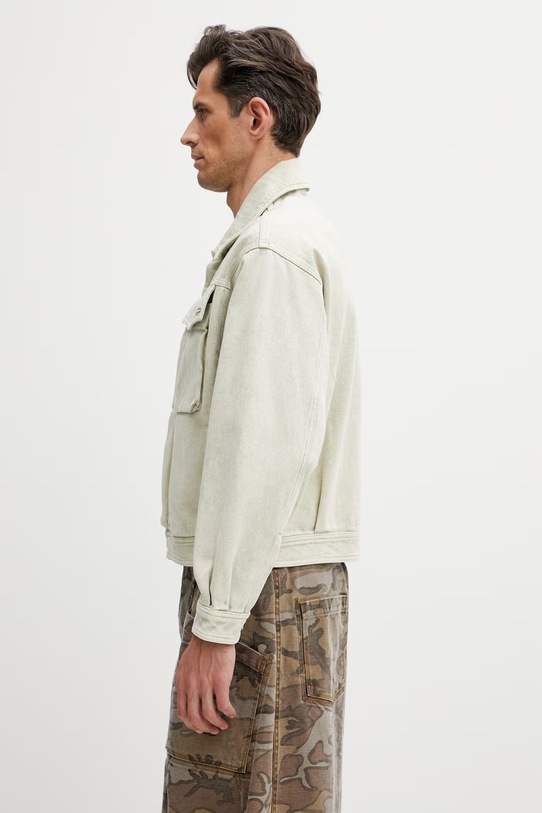 Filling Pieces Denim Jacket kurtka jeansowa bawełniana męska 412660501136.302 zielony SS26