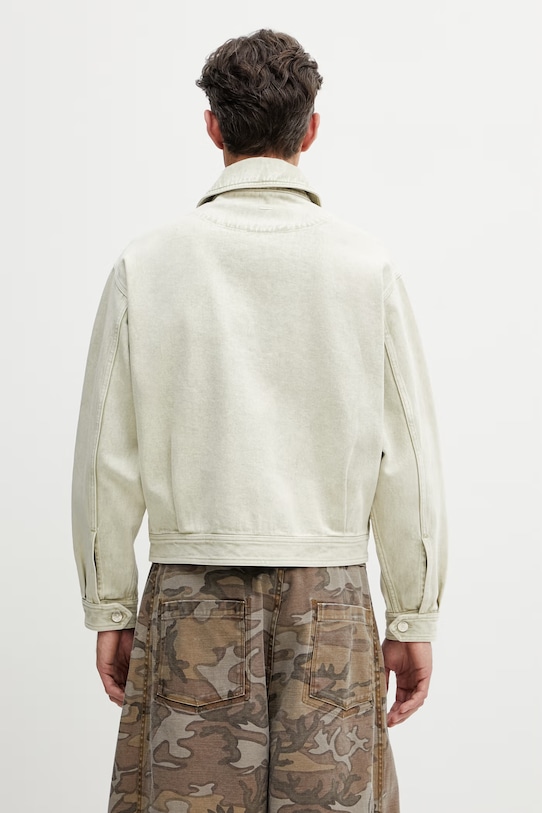 Odzież Filling Pieces Denim Jacket kurtka jeansowa bawełniana męska 412660501136.302 zielony