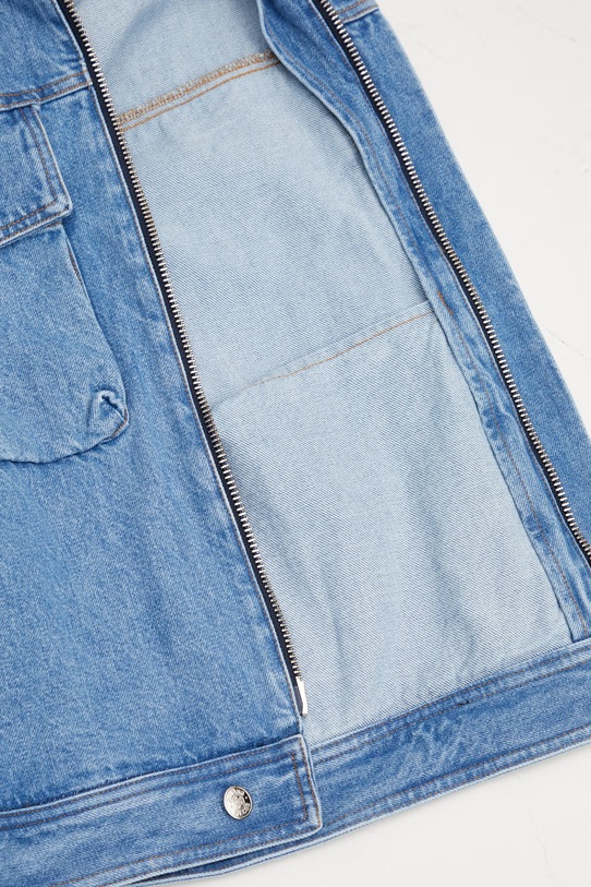 Filling Pieces kurtka jeansowa Washed 422560501260.154 niebieski