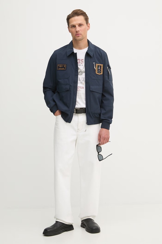 Aeronautica Militare kurtka AB3049UCT04290 granatowy SS26