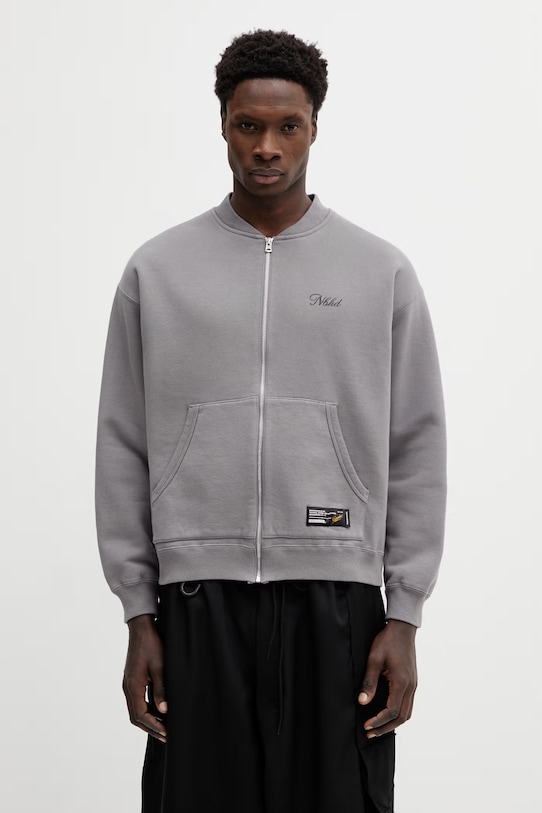 Oblečenie Bavlnená mikina NEIGHBORHOOD PLAIN SWEAT ZIP JACKET LS 252UWNH.CSM06 sivá