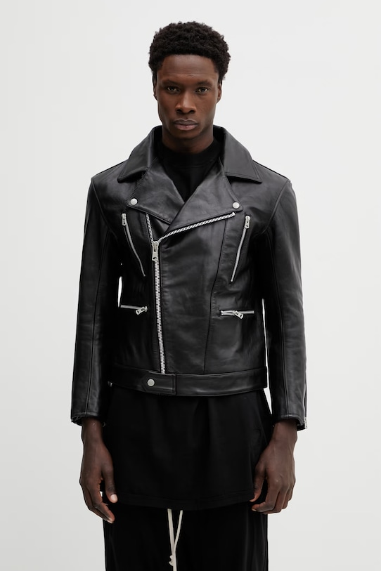 Kožená bunda NEIGHBORHOOD LEATHER RIDERS JACKET nezateplené čierna 252SZNH.JKM05