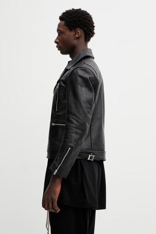 Kožená bunda NEIGHBORHOOD LEATHER RIDERS JACKET 252SZNH.JKM05 čierna SS26