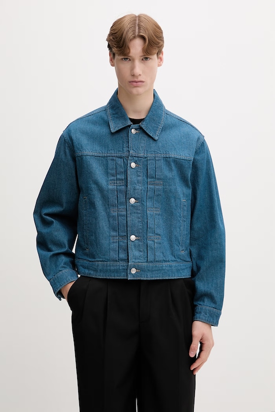 HUGO kurtka przejściowa damska jeansowa HUGO 096/4 niebieski 50556162