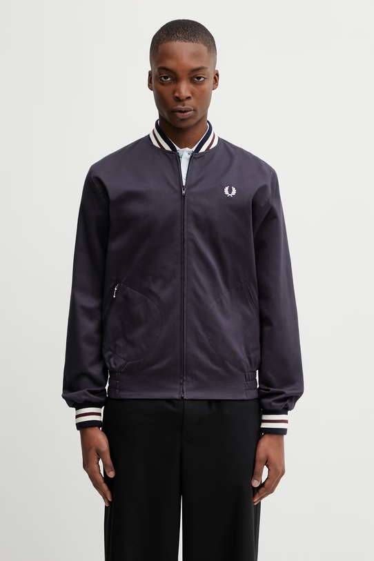Fred Perry kurtka bomber bez kaptura granatowy J1331