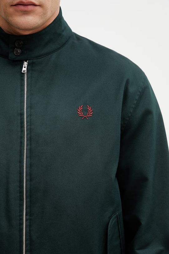 Fred Perry демісезонна куртка чоловіча з бавовною зелений J2317