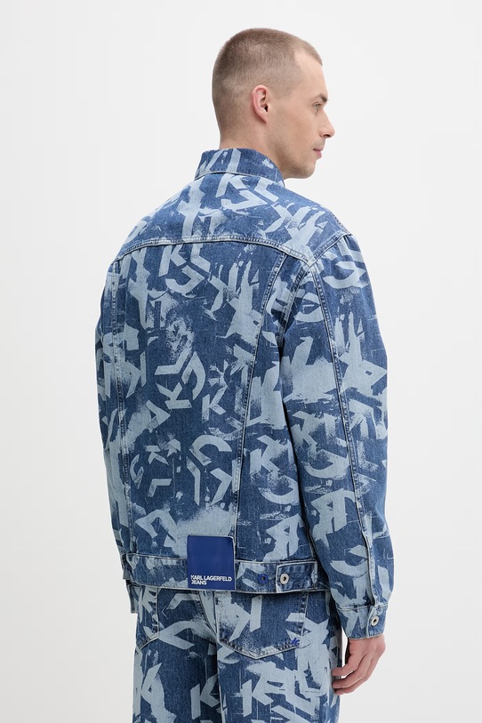 Odzież Karl Lagerfeld Jeans kurtka męska jeansowa B2M14025 niebieski