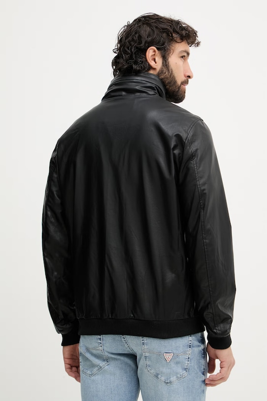 Ρούχα Guess μεταβατικό ανδρικό μπουφάν M6GL07.W1663 μαύρο