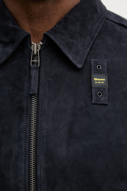 Semišová bunda Blauer ALLEN BLUL02436 tmavomodrá