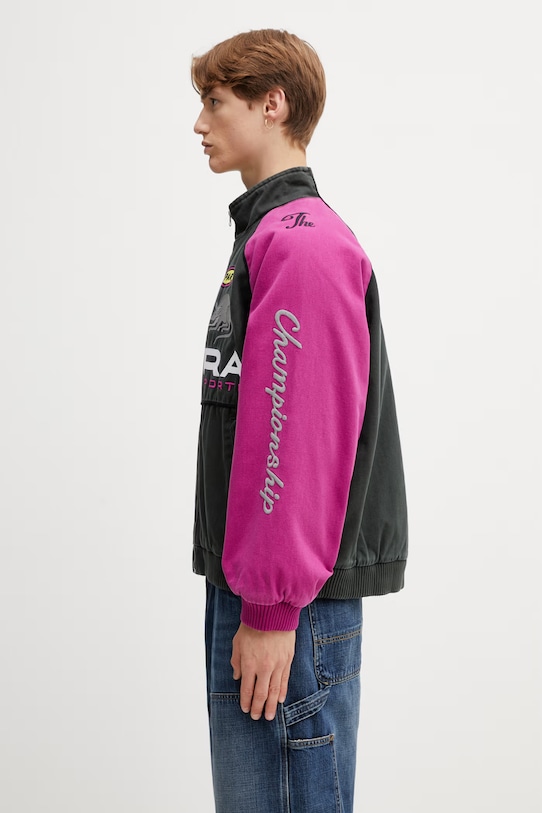 by Parra Owl meets rat kurtka przejściowa bawełniana męska 55100 fioletowy SS26