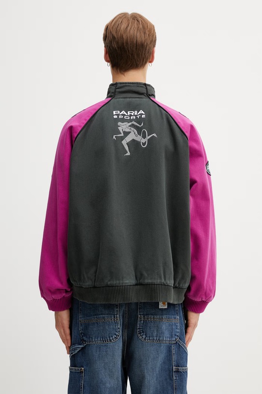 Odzież by Parra Owl meets rat kurtka przejściowa bawełniana męska 55100 fioletowy