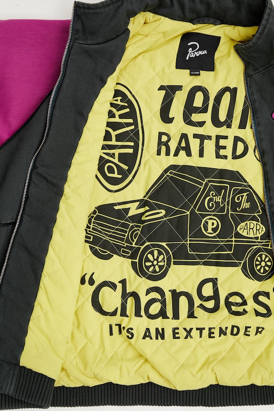 by Parra Owl meets rat kurtka przejściowa bawełniana męska 55100