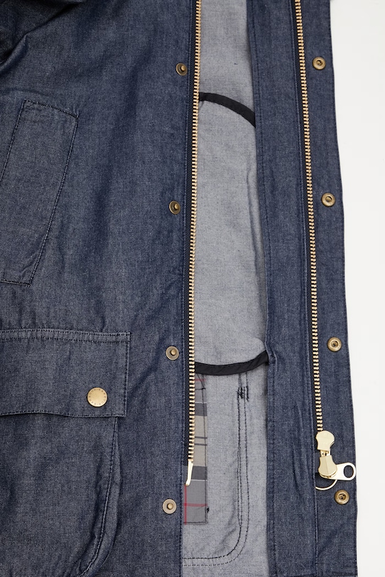 Barbour MCA1104IN71 krótka kurtka jeansowa męska MCA1104IN71 granatowy