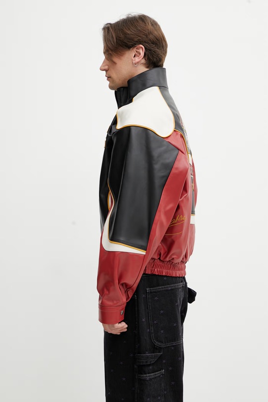 Martine Rose Superbowl kurtka przejściowa skórzana męska 571LP28068 czarny SS26