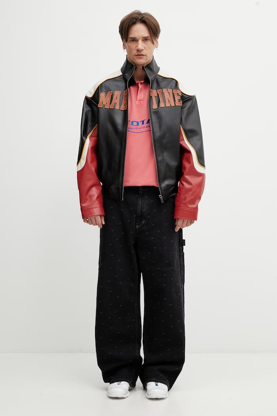 Martine Rose Superbowl kurtka przejściowa skórzana męska 571LP28068