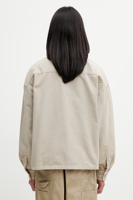 Одежда Carhartt WIP Prescott Shirt Jac куртка из хлопка для мужчин I036484.3VYGD бежевый