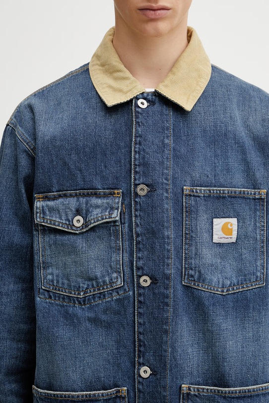 Carhartt WIP Warren Chore Coat kurtka jeansowa męska niebieski I036592.2XN4L