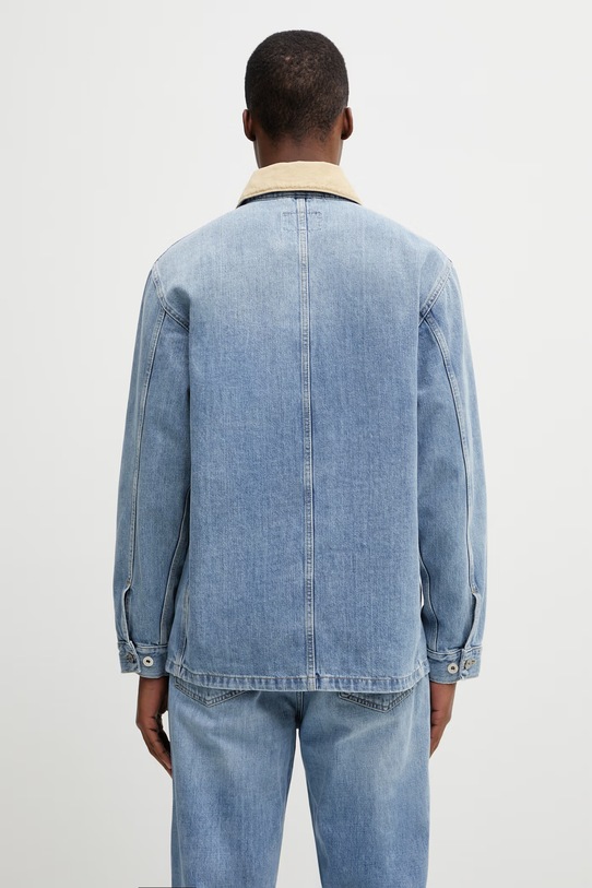 Odzież Carhartt WIP Warren Chore Coat kurtka jeansowa męska I036592.2XNUR niebieski