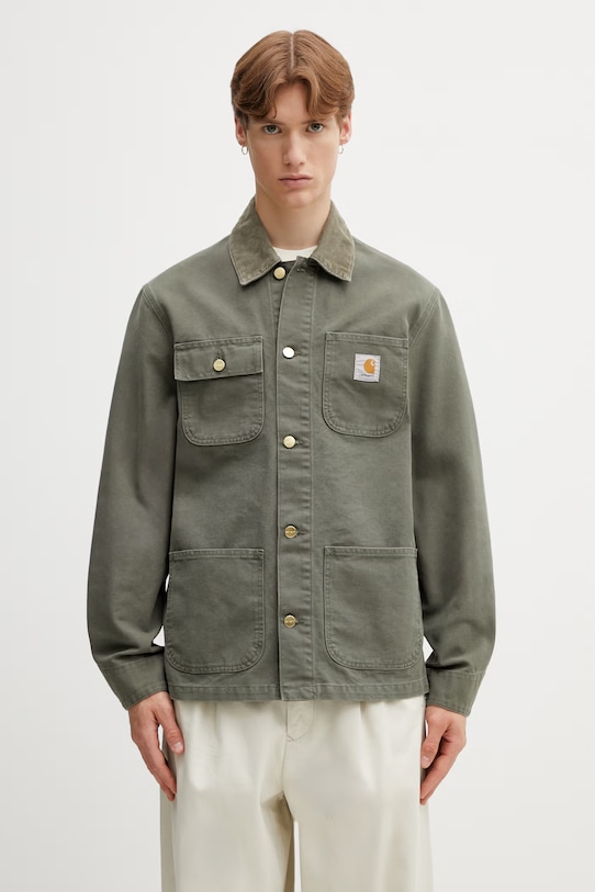 Carhartt WIP Michigan Coat kurtka bawełniana męska zielony I034787.3MA4O