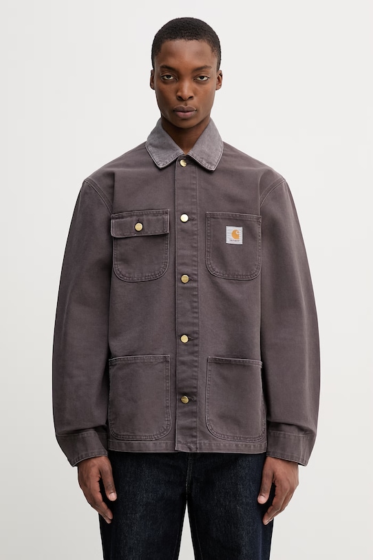 Carhartt WIP Michigan Coat kurtka przejściowa bawełniana męska brązowy I034787.3MB4O