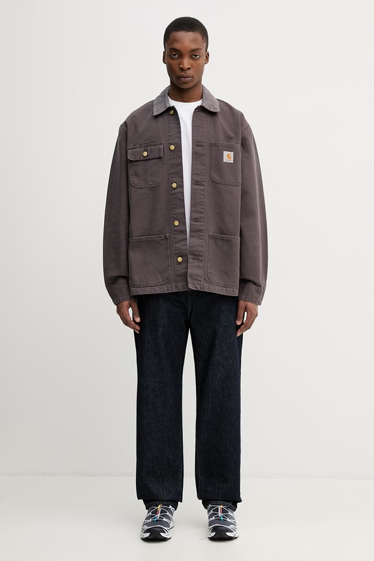 Carhartt WIP Michigan Coat kurtka przejściowa bawełniana męska I034787.3MB4O brązowy