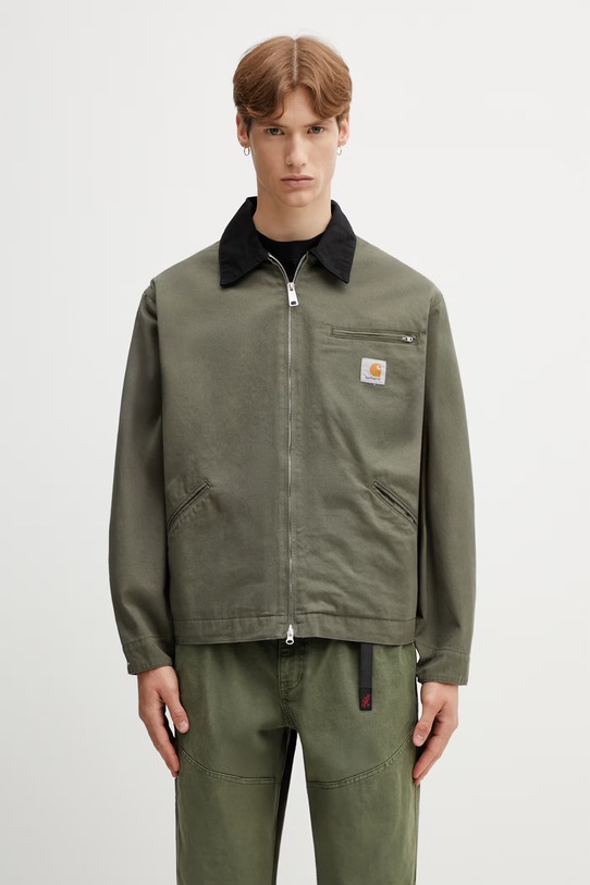 Carhartt WIP OG Detroit Jacket kurtka przejściowa bawełniana męska zielony I036489.3OL02