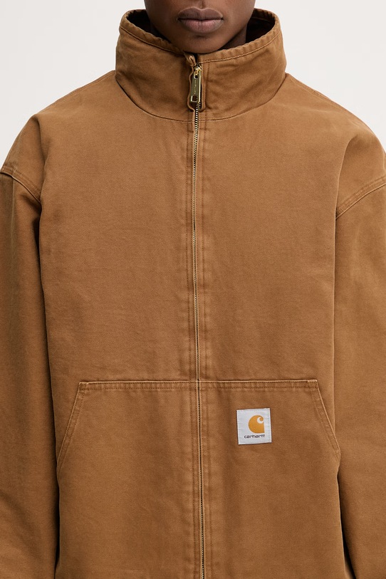 Carhartt WIP Ravon Jacket krótka kurtka bawełniana męska brązowy I036986.HZ60