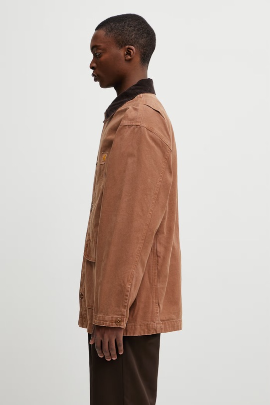 Carhartt WIP Prescott Coat kurtka jeansowa bawełniana męska I036983.00SGD brązowy SS26