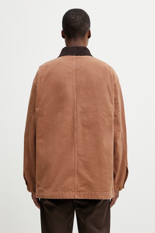 Odzież Carhartt WIP Prescott Coat kurtka jeansowa bawełniana męska I036983.00SGD brązowy