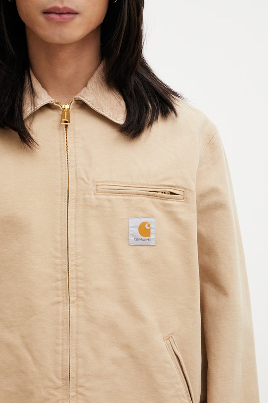Carhartt WIP Detroit Jacket kurtka przejściowa bawełniana męska beżowy I034819.0ME4O