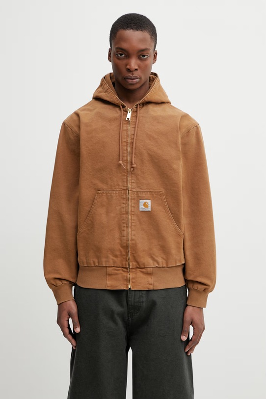 Carhartt WIP OG Active Jacket kurtka oversize bawełniana męska brązowy I034820.HZ4O