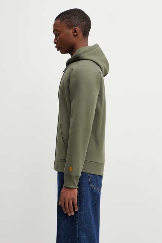 Carhartt WIP Hooded Chase Jacket bluza bawełniana męska I033664.3LRXX zielony SS26